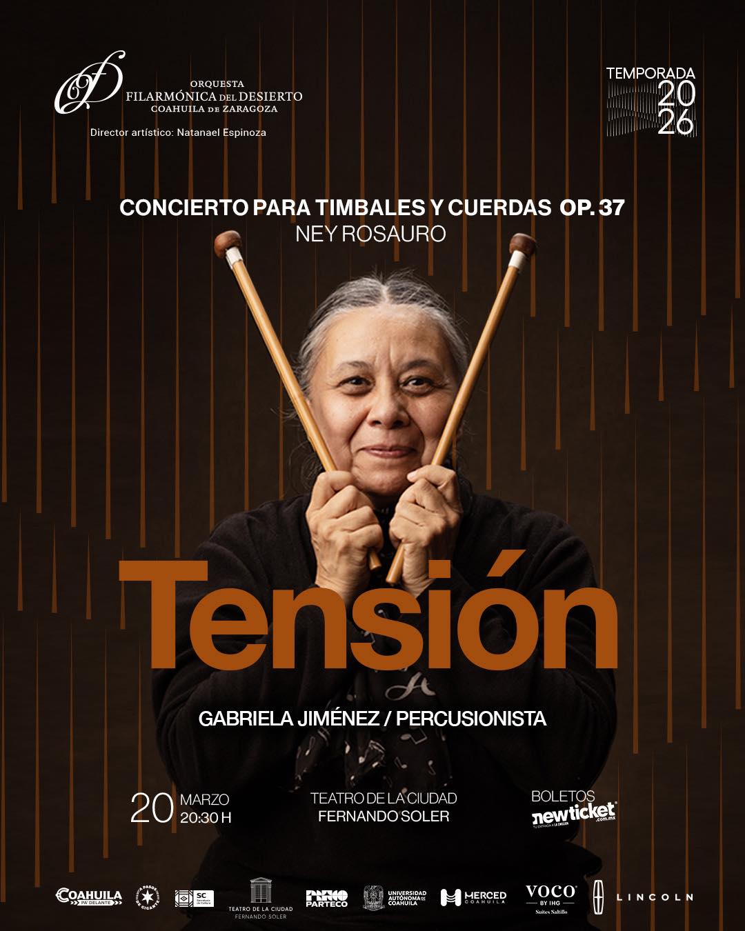 Orquesta Filarmónica del Desierto – Concierto para Timbales y Cuerdas con Gabriela Jiménez