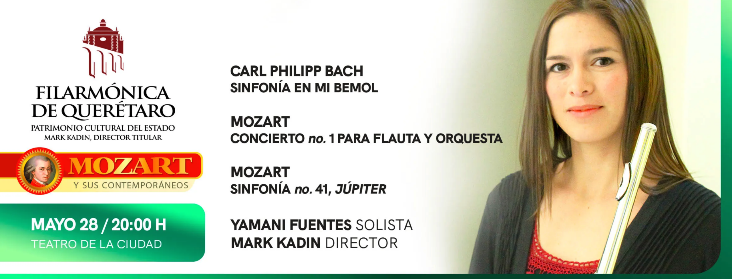 Orquesta Filarmónica de Querétaro – Mozart y sus Contemporáneos