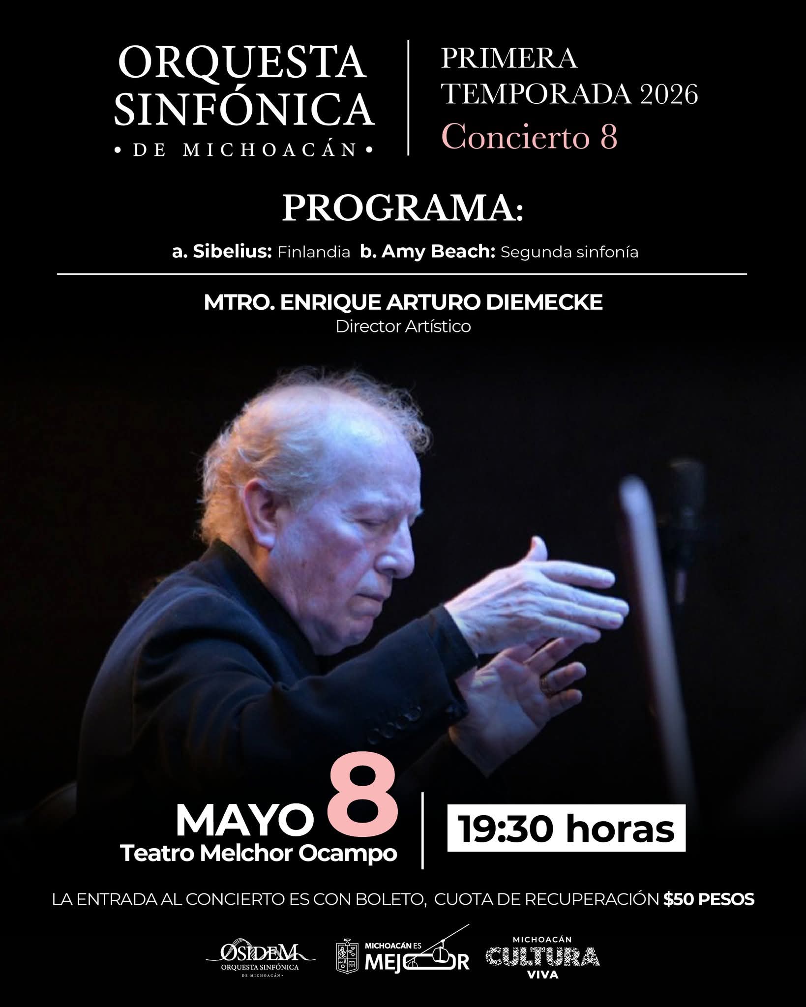 Orquesta Sinfónica de Michoacán – Concierto 8