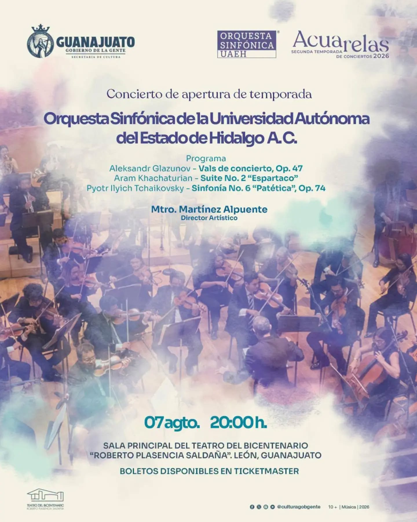 Orquesta Sinfónica de la Universidad Autónoma del Estado de Hidalgo – Concierto de Apertura de Temporada