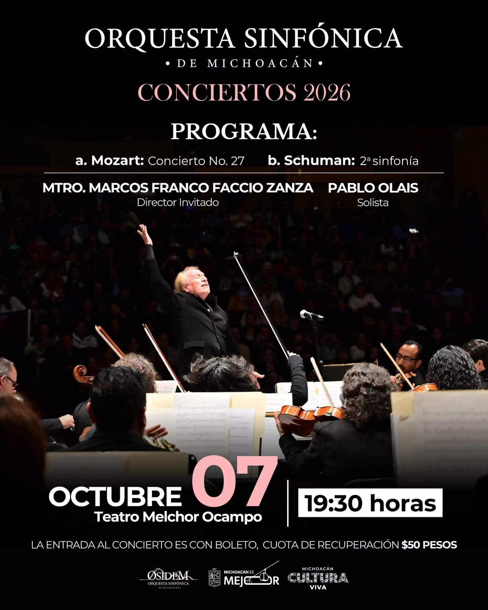 Orquesta Sinfónica de Michoacán – Temporada 2026