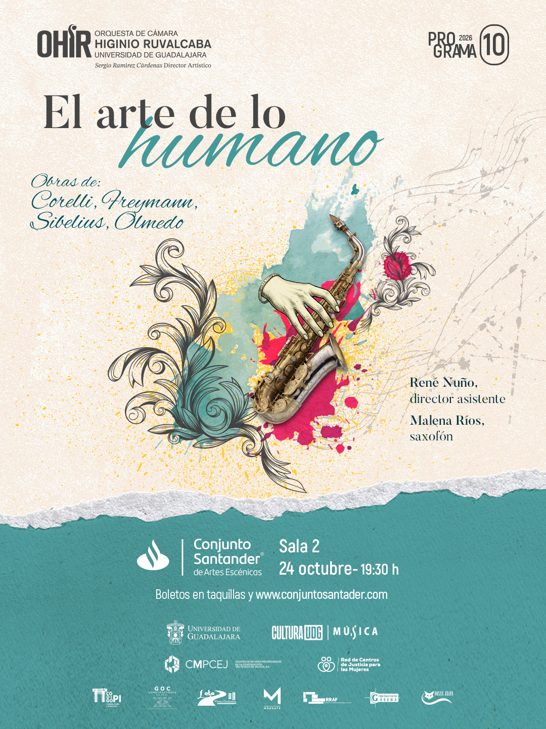 Orquesta de Cámara Higinio Ruvalcaba de la Universidad de Guadalajara – Programa 10. El arte de lo humano